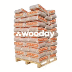 Pellets Wooday – Palette de 65 sacs de 15 kg – Granulés premium haute performance