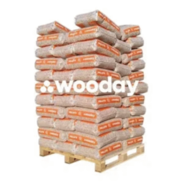 Pellets Wooday – Palette de 65 sacs de 15 kg – Granulés premium haute performance